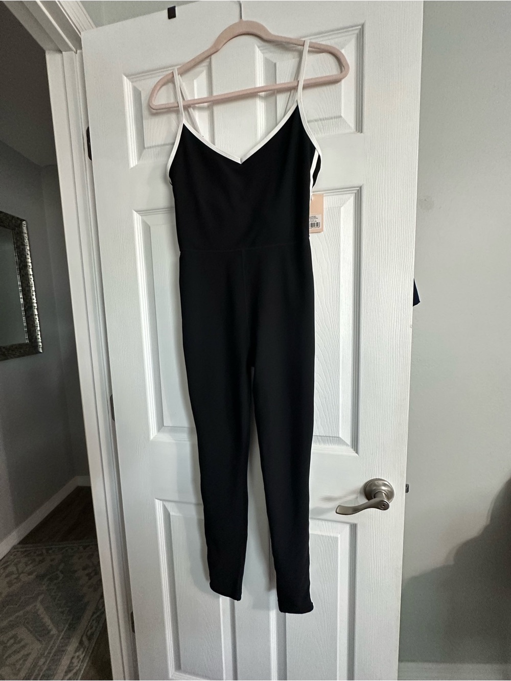 Willow Black Jumpsuit with White Trim NWT